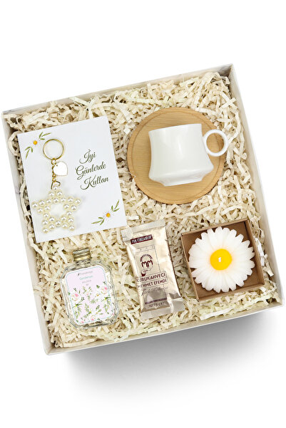 Trendmiya Tek İçimlik Mehmet Efendi Türk Kahvesi & Papatya Mum & İnci Anahtar...