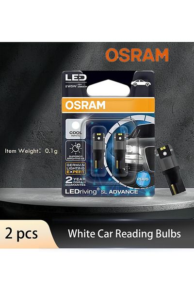 Choice مصابيح قراءة السيارة LED T10 W5w 194 Ledriving SL Advance 6000k بيضاء، مصابيح باب السيارة