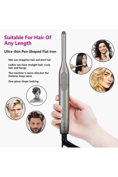 COOYA 2in1 Hair Straightener & Curling Iron, Adjustable Temperature, Instant Heating, Dual Voltage