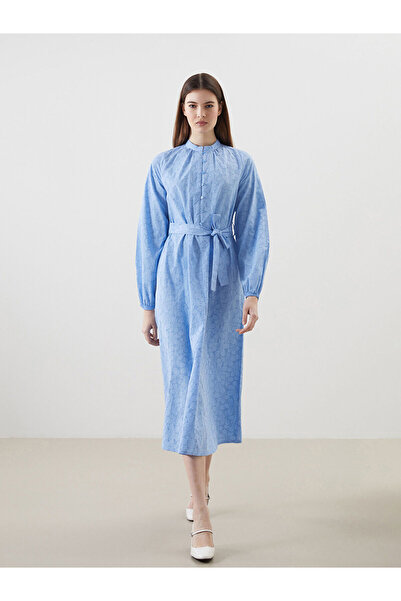 LC Waikiki Peak New Season Hakim Collar Floral Poplin Dress