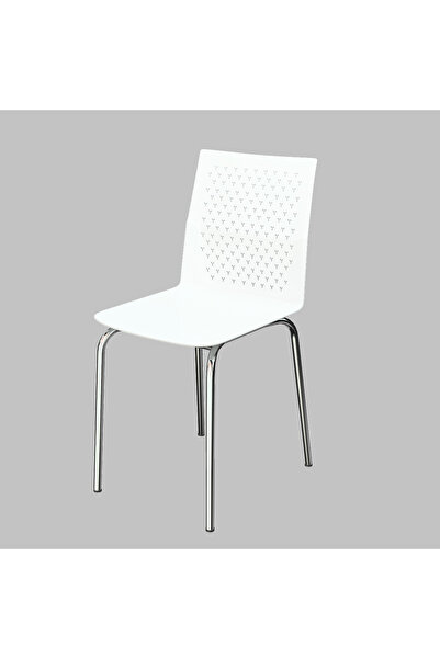 Metallica Concept Casella Roy Plastik Sandalye Metal Krom Ayak Mutfak Salon Ç...