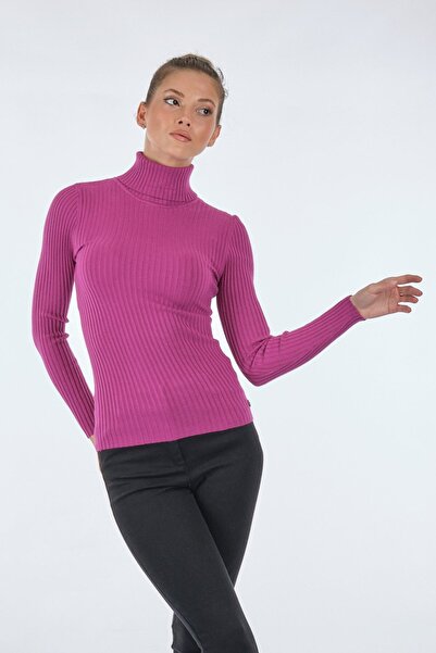 BSB Turtleneck Long Sleeve Orchid Women's Knitwear 048- 260004