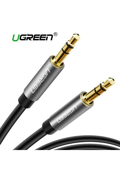 Ugreen كابل دائري من ذكر إلى ذكر 3.5 مم بطول 2 متر | رمادي