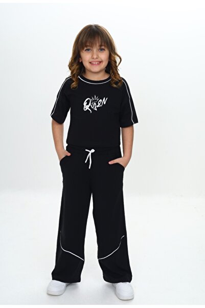 Toontoy Σετ αθλητικής φόρμας για κορίτσια Queen με τύπωμα Crop