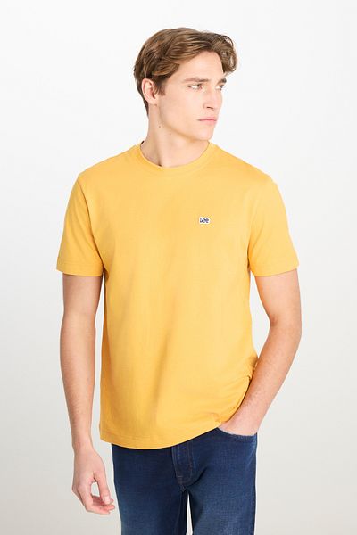 Lee Κίτρινο T-shirt με κανονική εφαρμογή κανονικής εφαρμογής