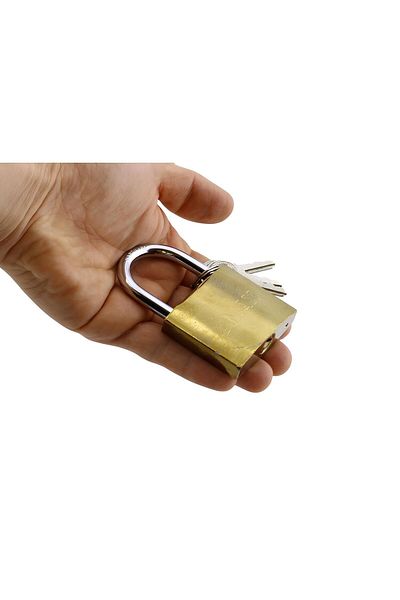 Badem10 Padlock Yellow 63 mm 3 Key Ring Door Crate Box Lock Tosba Lock