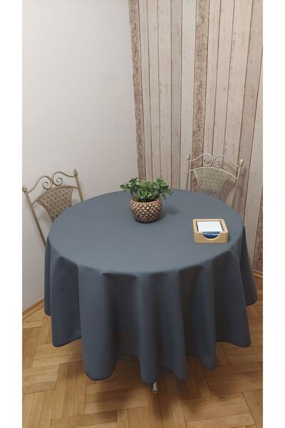 gonk Round, Solid Color, Duck (Liquid Pusher, Stain Proof) Fabric, Tablecloth