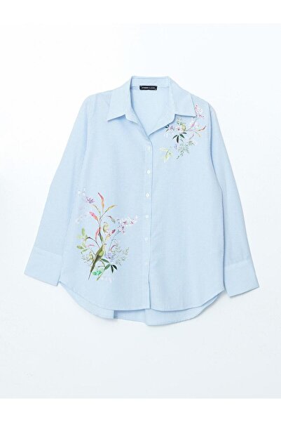 LC Waikiki Çiçekli Poplin Kadın Gömlek