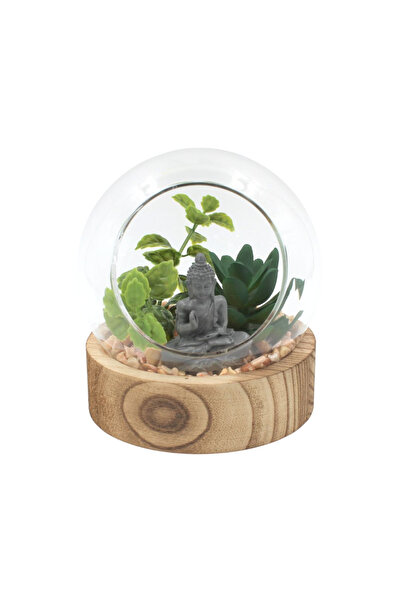 BM GİFT DESİGN Glob decorativ sticlă Buddha plante 12cm
