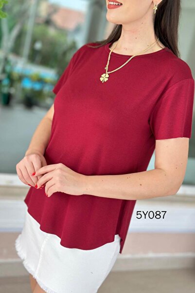 İnce Topuk Crew Neck Bamboo Tshirt 5Y087