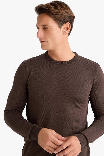 DeFacto Πλεκτό πουλόβερ Standard Fit Crew Neck C8814ax24wn