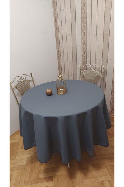 gonk Round, Solid Color, Duck (Liquid Pusher, Stain Proof) Fabric, Tablecloth