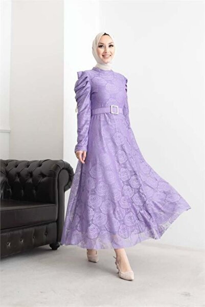 Dipmoda Γυναικείο βραδινό φόρεμα Dipmoda με λεπτομέρεια από γκουπέρ και χιτζά...