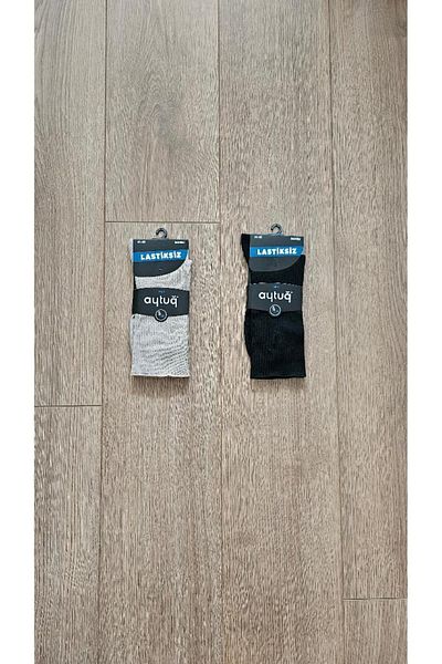 Aytuğ Ανδρικές κάλτσες Relax - Bamboo Elasticless, Μαύρο-Μπεζ 2 ζευγάρια (51004-2)