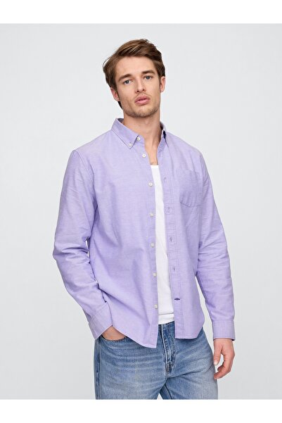 GAP Erkek Lila Standard Oxford Gömlek
