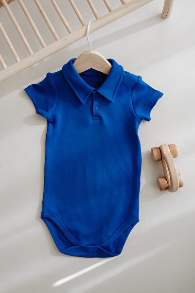 Lilabio 100% Cotton Short Sleeve Polo Neck Baby Body