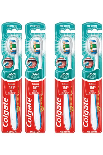 Colgate ToothbrUSh T/B 360 Medium X 4