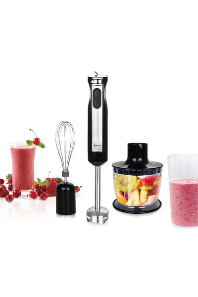STARCREST Mixer vertical STARCREST SBS-E800, 800W, viteza variabila, tocator, tel, cana de mixat, negru/inox