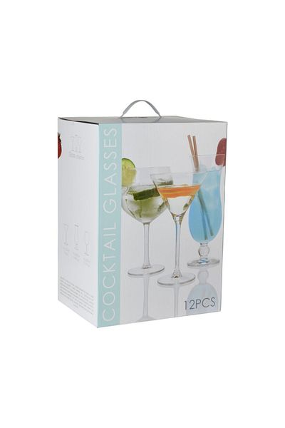 Excellent Houseware Set of 12 stemmed cocktail glasses, Excellent Houseware