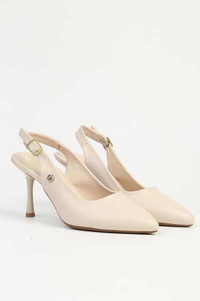 Pierre Cardin Cream Women's Heeled Shoes Pc-54736