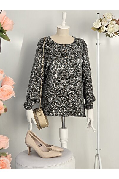 ENDAMIM Mother Viscose Bluz Large Size