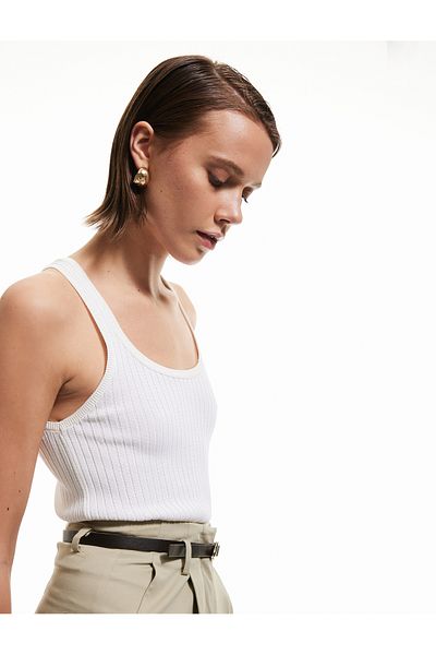Koton Deep Round Neck Sleeveless Knitwear Undershirt