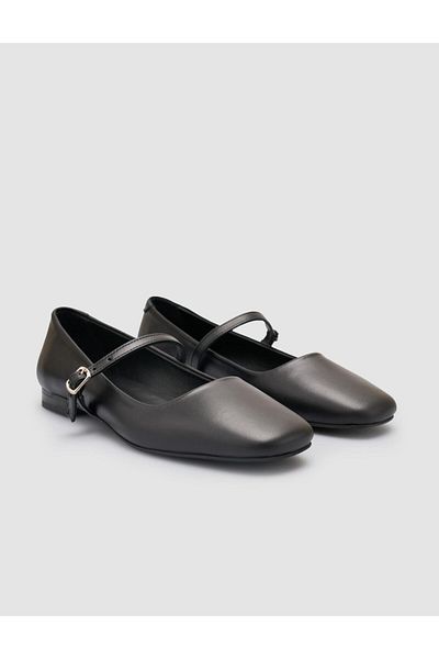 Cabani 100% Genuine Leather Black Women's Ballerinas