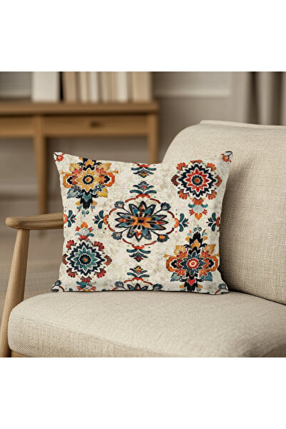 TURKISHRUG KINGDOM غطاء وسادة رمي مزدوج الجوانب بطباعة رقمية ناعمة قابلة للغس...