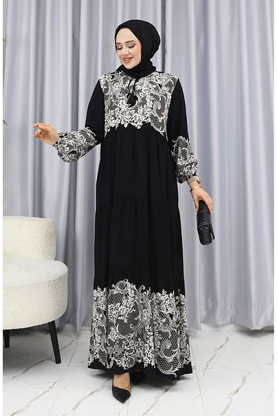 sefamerve Φόρεμα Juicy Pattern 4082-02 - Ασπρόμαυρο