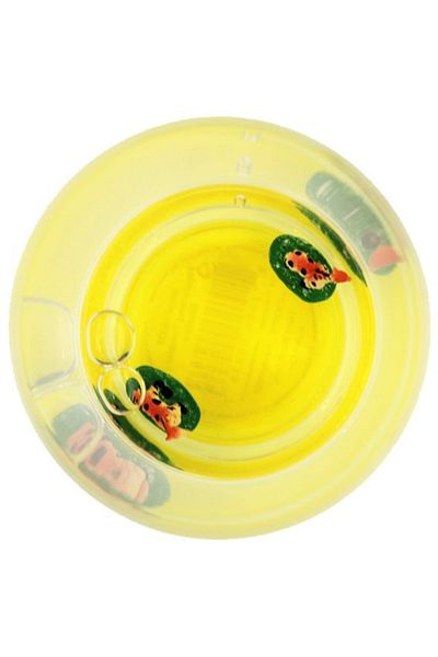 BM GİFT DESİGN Floating figurine glass, yellow, giraffe pattern, 250ml