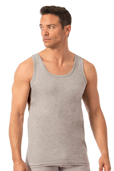 ÖZKAN underwear Özkan 0050 Men's 100% Cotton Combed Single Jersey Thick Strap Undershirt