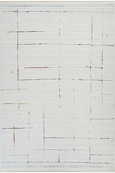 Apex Halı Origami 6942 Beyaz Multi Yumuşak Dokulu İskandinav Desenli Halı