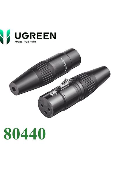 Ugreen | Cannon XLR  Three Core  Audio Connector female |Black