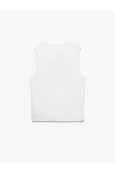 Koton Printed Crew Neck Sleeveless Athlete's Tank Top