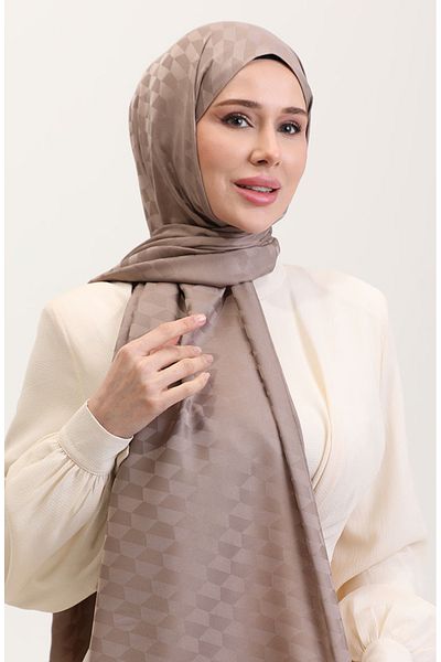 sefamerve Σάλι Cocoon Jacquard - Mink 90187-08