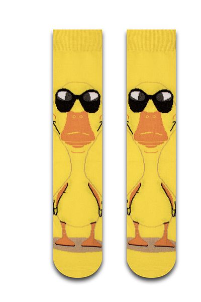 Neşeli Çoraplar Yellow Duck Colored Men's Socks