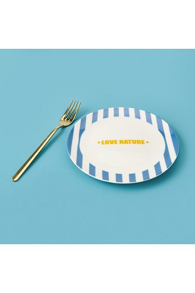 Evidea Kitchen Love Nature Dessert Plate - Blue - 19 cm