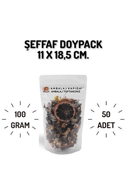 Doypack Transparent Locked 11x18.5*7 50 Li