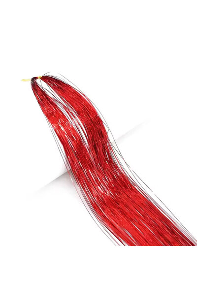 CREST E-TİCARET Red Color Hair Tinsel Hair Glitter That Illuminates the Night...
