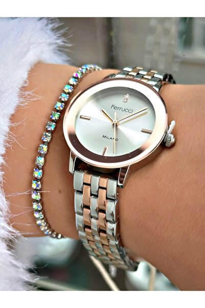 Ferrucci FERRUCCİ ROSE GÜMÜŞ METAL KADIN KOL SAATİ