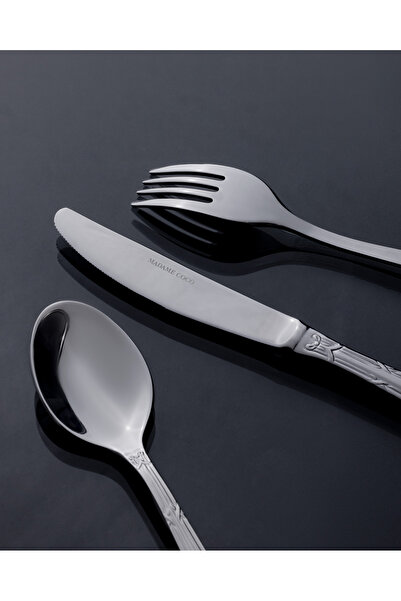 Madame Coco Likya 42 Piece Fork Knife Spoon Set - Silver