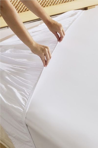 Karaca Home شرشف مفرش قطن ممشط مقاس 100×200+30 سم أوف وايت