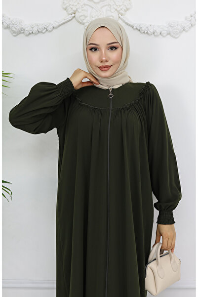 sefamerve Μπροστινό μαζευμένο φερμουάρ Ferace 6182-05 Χακί