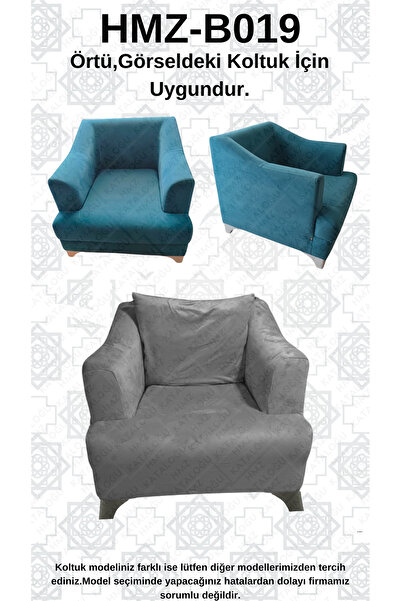 Akbal Home İtalyan Nubuk HMZ-B019 Kalıp Berjer Koltuk Örtüsü