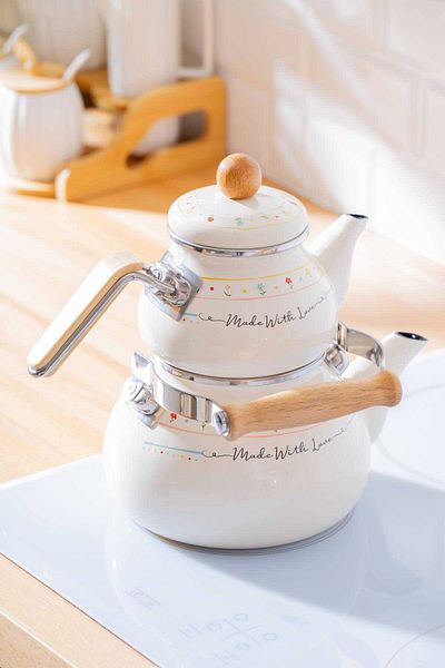 ACAR Made with Love Enamel Teapot Set