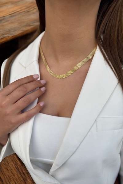 Utku Kuyumculuk 14 AYAR KALIN VİNTAGE KOLYE