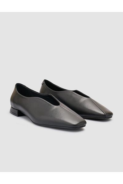 Cabani 100% Genuine Leather Black Women's Ballerinas