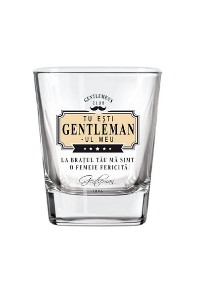 BM GİFT DESİGN Pahar whisky "TU ESTI GENTLEMAN-UL MEU"