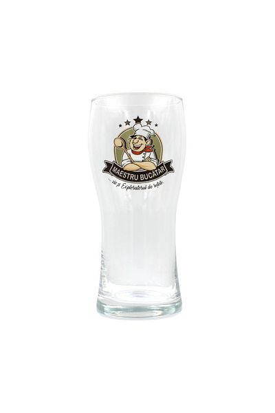 BM GİFT DESİGN Beer glass with message Master chef small