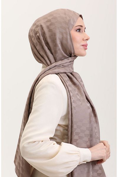 sefamerve Σάλι Cocoon Jacquard - Mink 90187-08